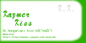 kazmer kiss business card
